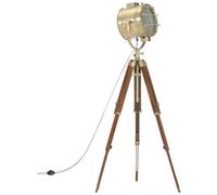 VIDAXL - Lampada da Terra a Treppiede Legno Massello di Mango 165 cm