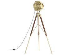 VIDAXL - Lampada da Terra a Treppiede Legno Massello di Mango 193 cm