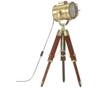 VIDAXL - Lampada da Terra a Treppiede Legno Massello di Mango 69 cm
