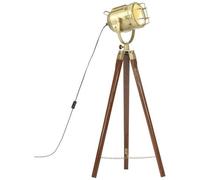 VIDAXL - Lampada da Terra a Treppiede Legno Massello di Mango 97 cm