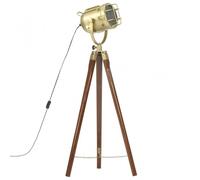 vidaXL Lampada da Terra con Treppiede 97 cm Oro