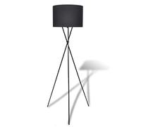 vidaXL Lampada da Terra Moderna Dritta Nera Illuminazione Luce Alta Pavimento