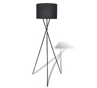 vidaXL Lampada da Terra Moderna Dritta Nera Illuminazione Luce Alta Pavimento