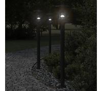 vidaXL Lampada da Terra per Esterni Argento 100 cm in Acciaio Inox