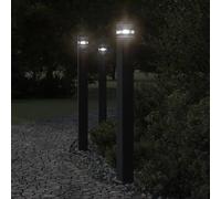 vidaXL Lampada da Terra per Esterni con Presa Nera 110 cm Alluminio