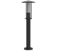 vidaXL Lampada da Terra per Esterni Nera 60 cm in Acciaio Inox, lampada da pavimento per esterni, lampada da terra da giardino, lampada da pavimento da giardino
