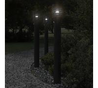 vidaXL Lampada da Terra per Esterni Sensore Nera 110 cm in Acciaio