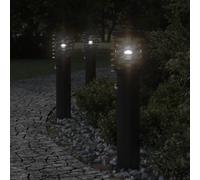 vidaXL Lampada da Terra per Esterni Sensore Nera 60 cm in Acciaio