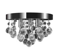 vidaXL Lampada di Soffitto Pendente in Cristallo Lampadario Cromato