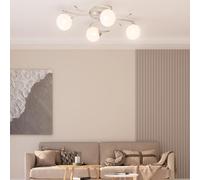 vidaXL Lampada Soffitto con Paralumi Tondi in Vetro per 4 Luci LED G9