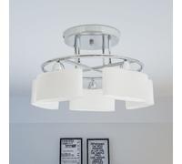 vidaXL Lampada Soffitto Paralumi Elissoidi Vetro 5 Lampadine E14 200 W