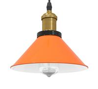 vidaXL Lampada Sospensione Regolabile E27 Arancio Lucido Ø22cm Metallo