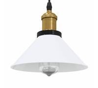 vidaXL Lampada Sospensione Regolabile E27 Bianco Lucido Ø22cm Metallo