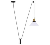 vidaXL Lampada Sospensione Regolabile E27 Bianco Lucido Ø22cm Metallo, Illuminazione a Sospensione, Illuminazione a Sospensione da Cucina, Lampada a Sospensione
