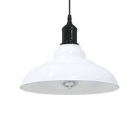 vidaXL Lampada Sospensione Regolabile E27 Bianco Lucido Ø31cm Metallo