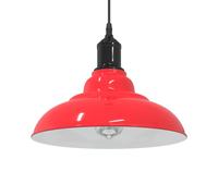 vidaXL Lampada Sospensione Regolabile E27 Rosso Lucido Ø31 cm Metallo