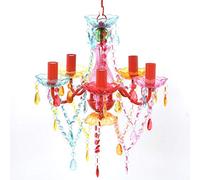 vidaXL Lampadari vetro lampadario cristalli artificiali multicolore