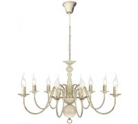 VidaXL Lampadario Antico 8xE14 Bianco