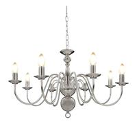VIDAXL - Lampadario Argento con 8 Lampadine E14