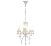 VidaXL Lampadario con Perle Tonde 3xE14 Argento