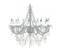 vidaXL Lampadario da Soffitto 12 Luci Cristalli Luce Pendente Lampada Sospesa