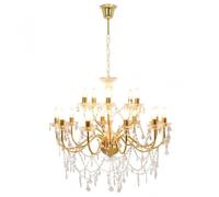 VidaXL Lampadario Lampada a Sospensione 15xE14 Dorato