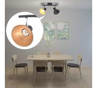 vidaXL Lampadario per 2 Lampadine E27 Nero e Oro