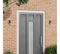 vidaXL Lampade da parete esterne con sensore 2 pezzi argento acciaio inox IP44