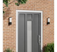 vidaXL Lampade da parete vi daXL 2 pezzi Acciaio inox nero IP44