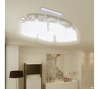 vidaXL Lampade da Soffitto Ellissoidali 2 pz Paralume in Vetro E14