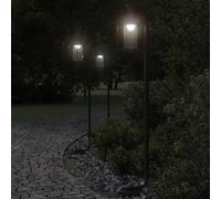 vidaXL Lampade da Terra per Esterni 3 pz Nere 100 cm in Acciaio Inox