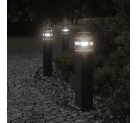 vidaXL Lampade da Terra per Esterni Nera 50 cm in Alluminio