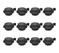 vidaXL Lampade Solari da Esterno per Recinzioni 12 pz LED Nero