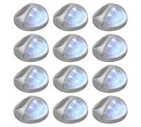vidaXL Lampade Solari da Parete da Esterni a LED 12 pz Rotonde Argento