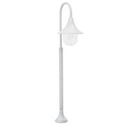 vidaXL Lampione da Giardino E27 in Alluminio Bianco Luce da Esterno Lanterna