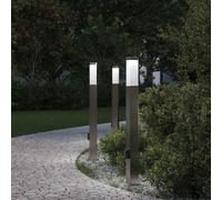 vidaXL Lampioni a colonnina con presa elettrica 3 pz 80 cm IP44