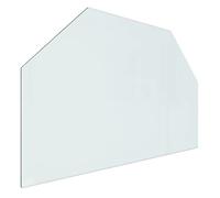 vidaXL Lastra in Vetro per Caminetto Esagonale 80x50 cm