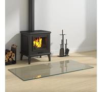 vidaXL Lastra in Vetro per Caminetto Rettangolare 100x50 cm