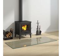 vidaXL Lastra in Vetro per Caminetto Rettangolare 120x50 cm