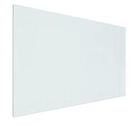 vidaXL Lastra in Vetro per Caminetto Rettangolare 80x50 cm