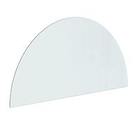 vidaXL Lastra in Vetro per Caminetto Semicircolare 1000x500 mm