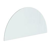 vidaXL Lastra in Vetro per Caminetto Semicircolare 1200x600 mm