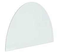 vidaXL Lastra in Vetro per Caminetto Semicircolare 800x600 mm