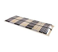 vidaXL Base a doghe Marrone 70 x 190 cm Legno massello di faggio, Mobili per camera moderna, letto rettangolare, base in faggio resistente, supporto per materasso alla moda, decorazione funzionale