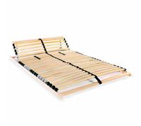 vidaXL Rete a doghe Legno Faggio 7 zone 28 doghe 120x200 cm Singolo