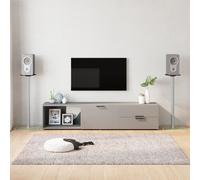 vidaXL Lautsprecher-Ständer 2 Stk. Silbern Hartglas 1 Säule