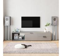 vidaXL Lautsprecher-Ständer 2 Stk. Silbern Hartglas 4 Säulen
