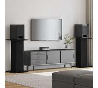 vidaXL Supporto per Casse Moderno Quercia Nera | Portacasse Audio 30 X 60 cm Design Rettangolare da Esposizione Interna per Soggiorno e Home Theater Mobili Eleganti e Compatti