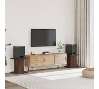 vidaXL Lautsprecherständer 2 Stk. Braun Eichen-Optik 30x30x40 cm
