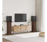 vidaXL Lautsprecherständer 2 Stk. Braun Eichen-Optik 30x30x80 cm